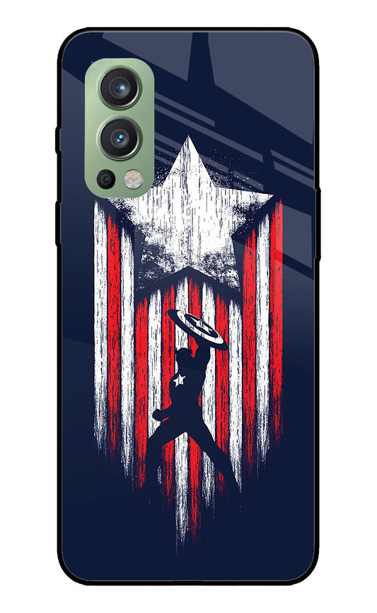 Captain America Marvel Art OnePlus Nord 2 5G Glass Cover