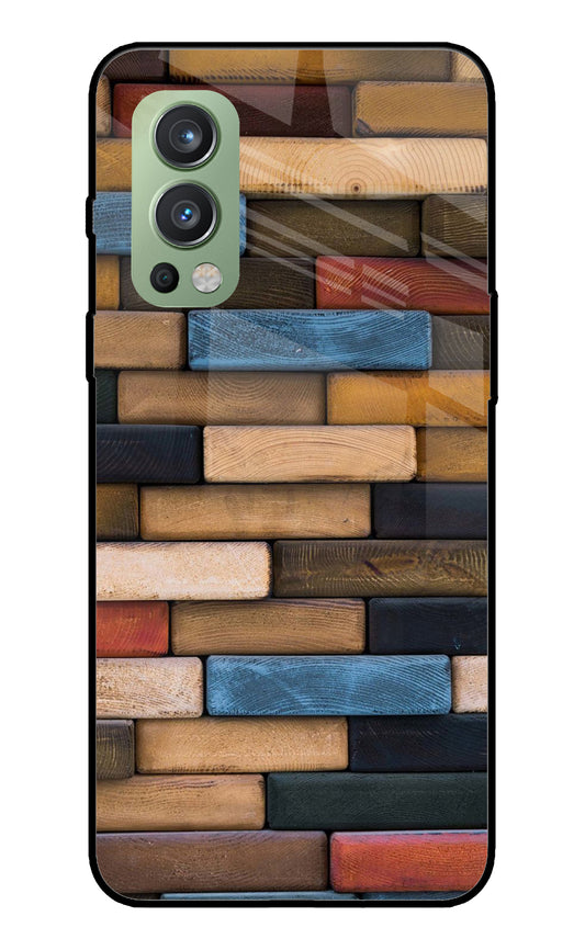Colorful Wooden Bricks OnePlus Nord 2 5G Glass Cover