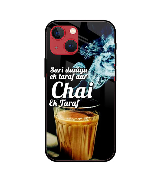 Chai Ek Taraf Quote iPhone 13 Mini Glass Cover