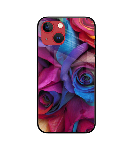 Colorful Roses iPhone 13 Mini Glass Cover