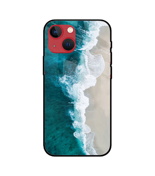 Tuquoise Ocean Beach iPhone 13 Mini Glass Cover