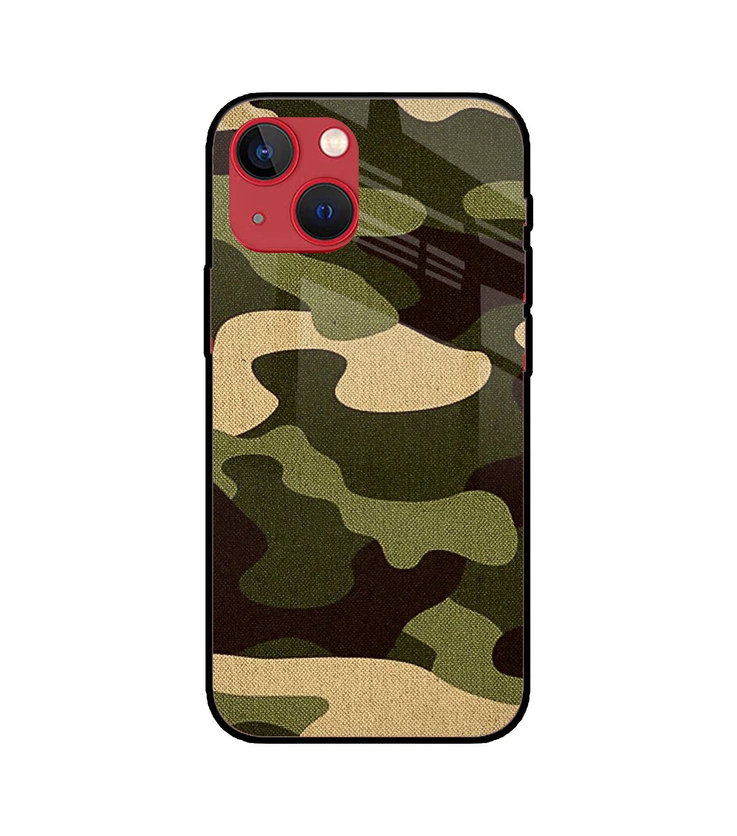 Camouflage Canvas iPhone 13 Mini Glass Cover