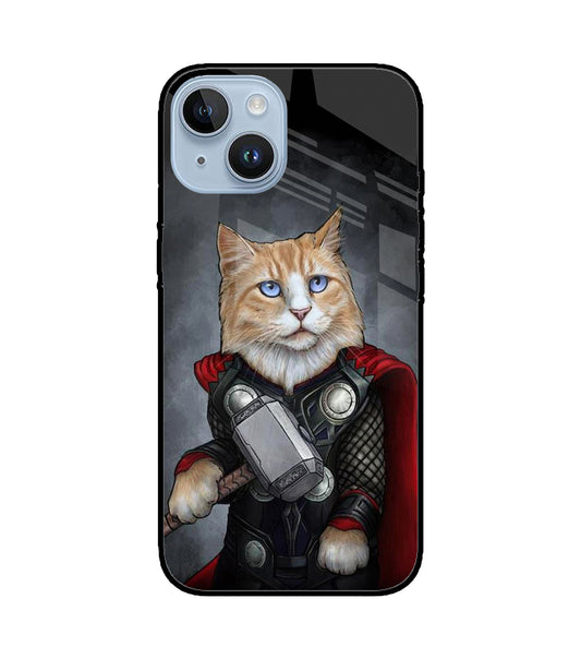 Thor Cat iPhone 14 Glass Cover