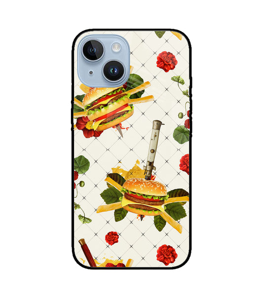 Burger Food Wallpaper iPhone 14 Glass Cover