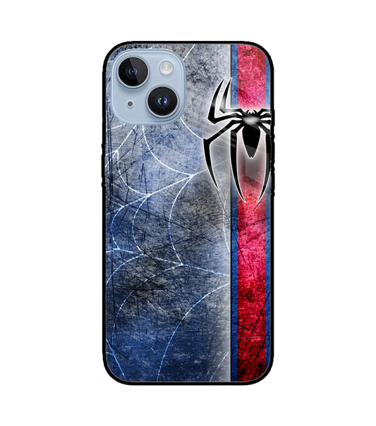 Spider Blue Wall iPhone 14 Glass Cover