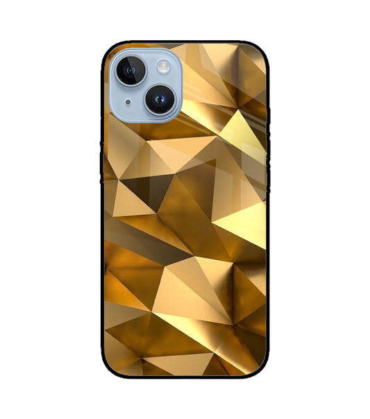 Golden Poly Art iPhone 14 Glass Cover