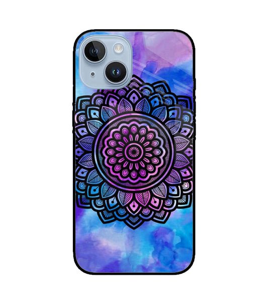Mandala Water Color Art iPhone 14 Glass Cover