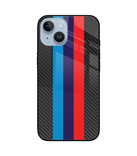 BMW Stripes Pattern iPhone 14 Glass Cover