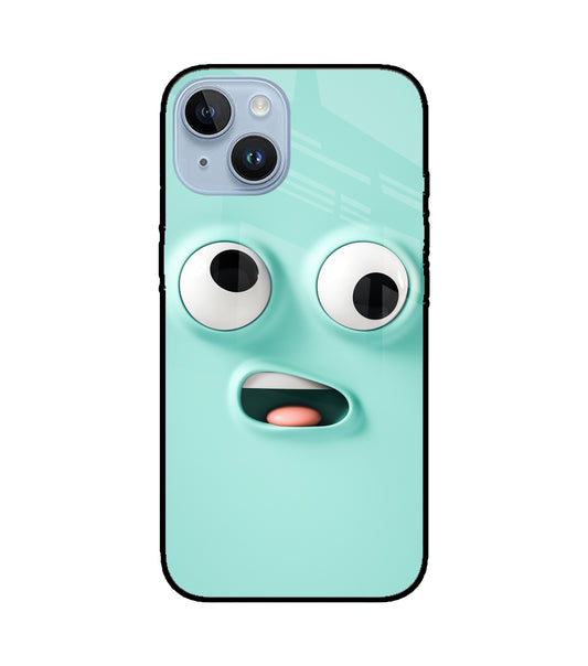 Silly Face Cartoon iPhone 14 Glass Cover