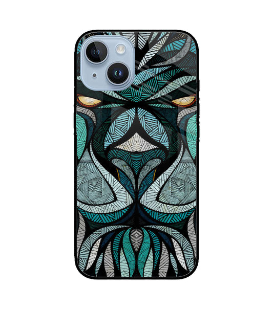 Lion Tattoo Art iPhone 14 Glass Cover