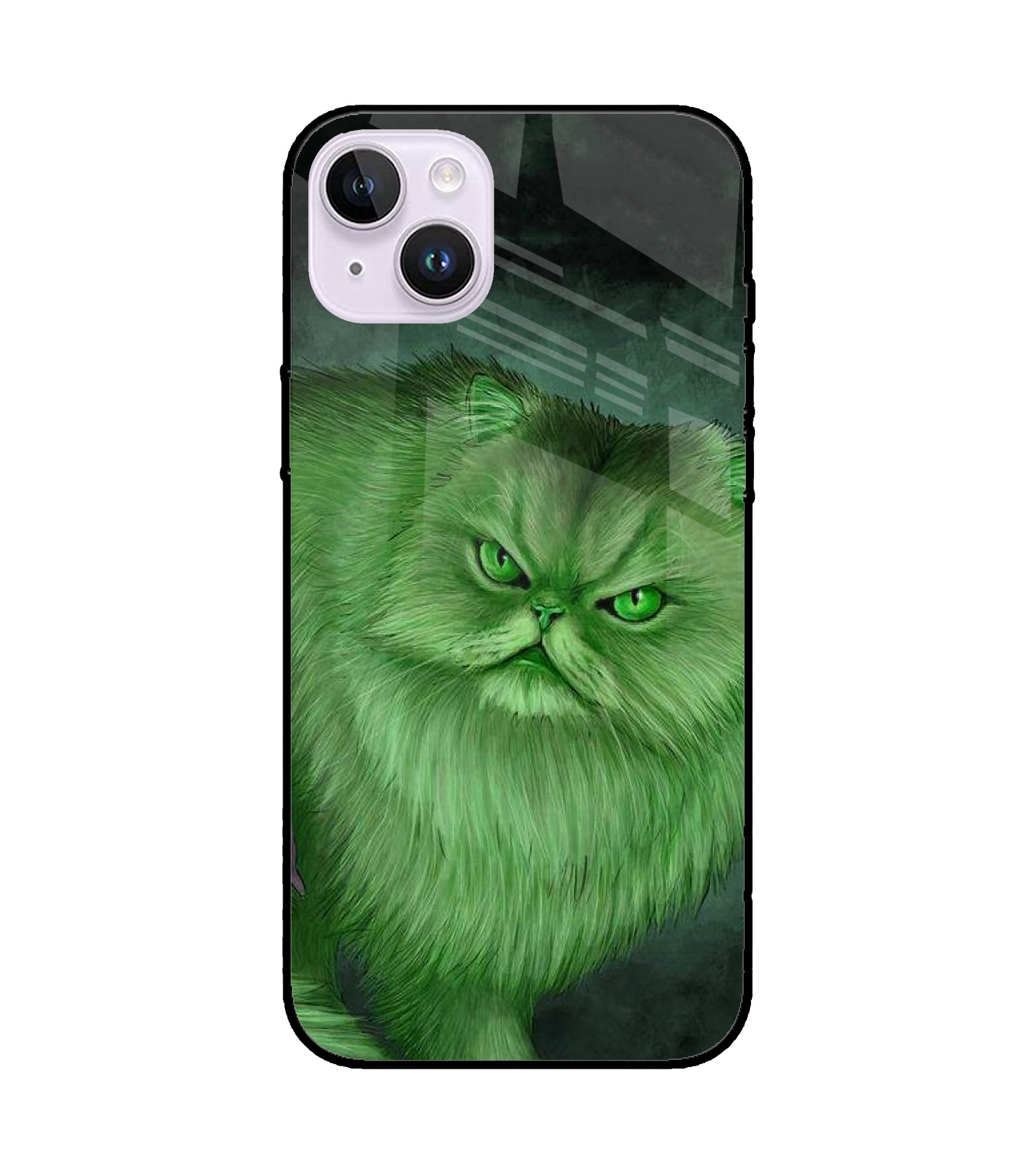 Hulk Cat iPhone 14 Plus Glass Cover