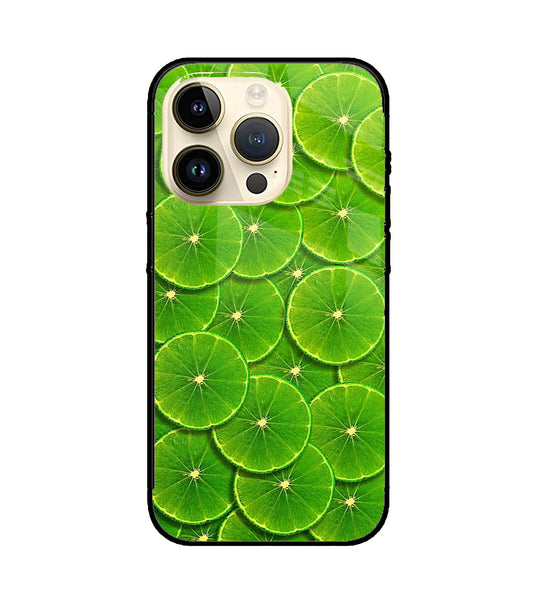 Lime Slice iPhone 14 Pro Glass Cover