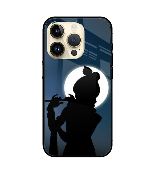 Shri Krishna Silhouette iPhone 14 Pro Glass Cover