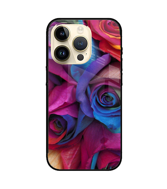 Colorful Roses iPhone 14 Pro Glass Cover