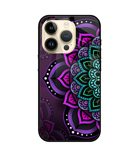 Abstract Rangoli iPhone 14 Pro Glass Cover