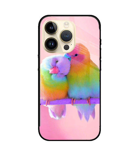Love Birds iPhone 14 Pro Glass Cover