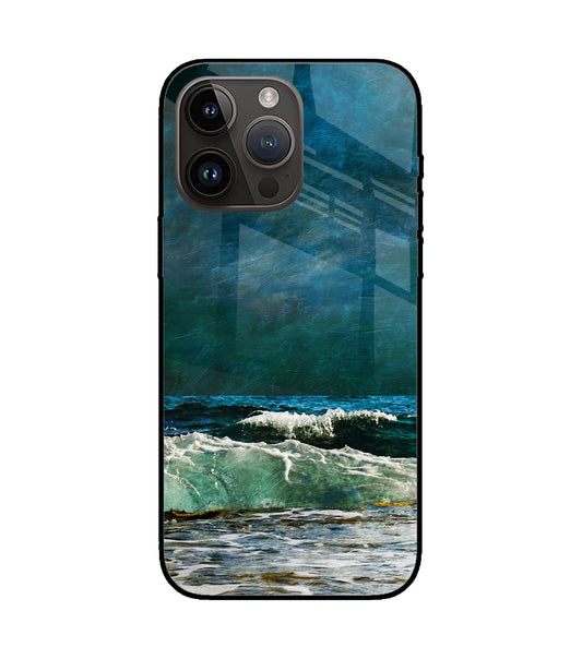 Sea Wave Art iPhone 14 Pro Max Glass Cover