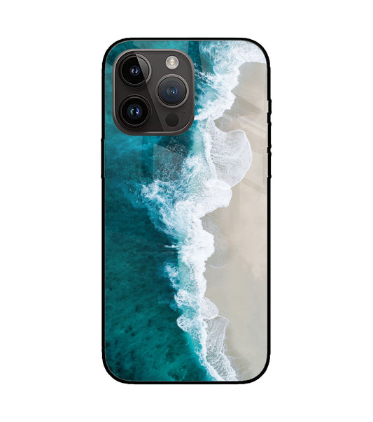 Tuquoise Ocean Beach iPhone 14 Pro Max Glass Cover