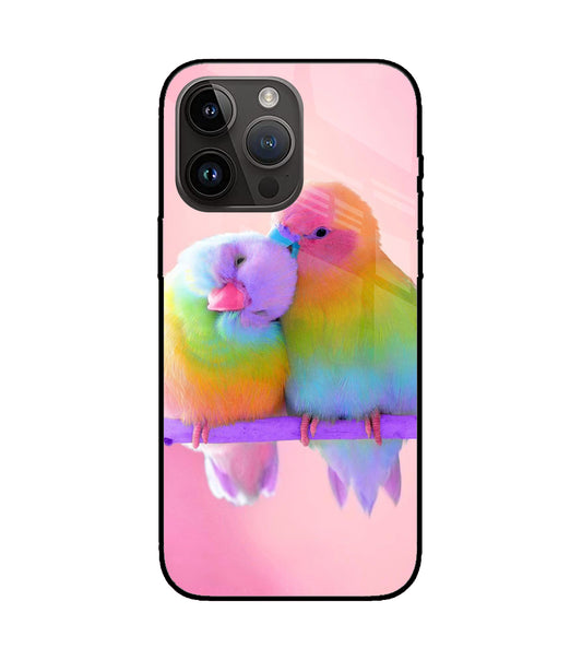 Love Birds iPhone 14 Pro Max Glass Cover