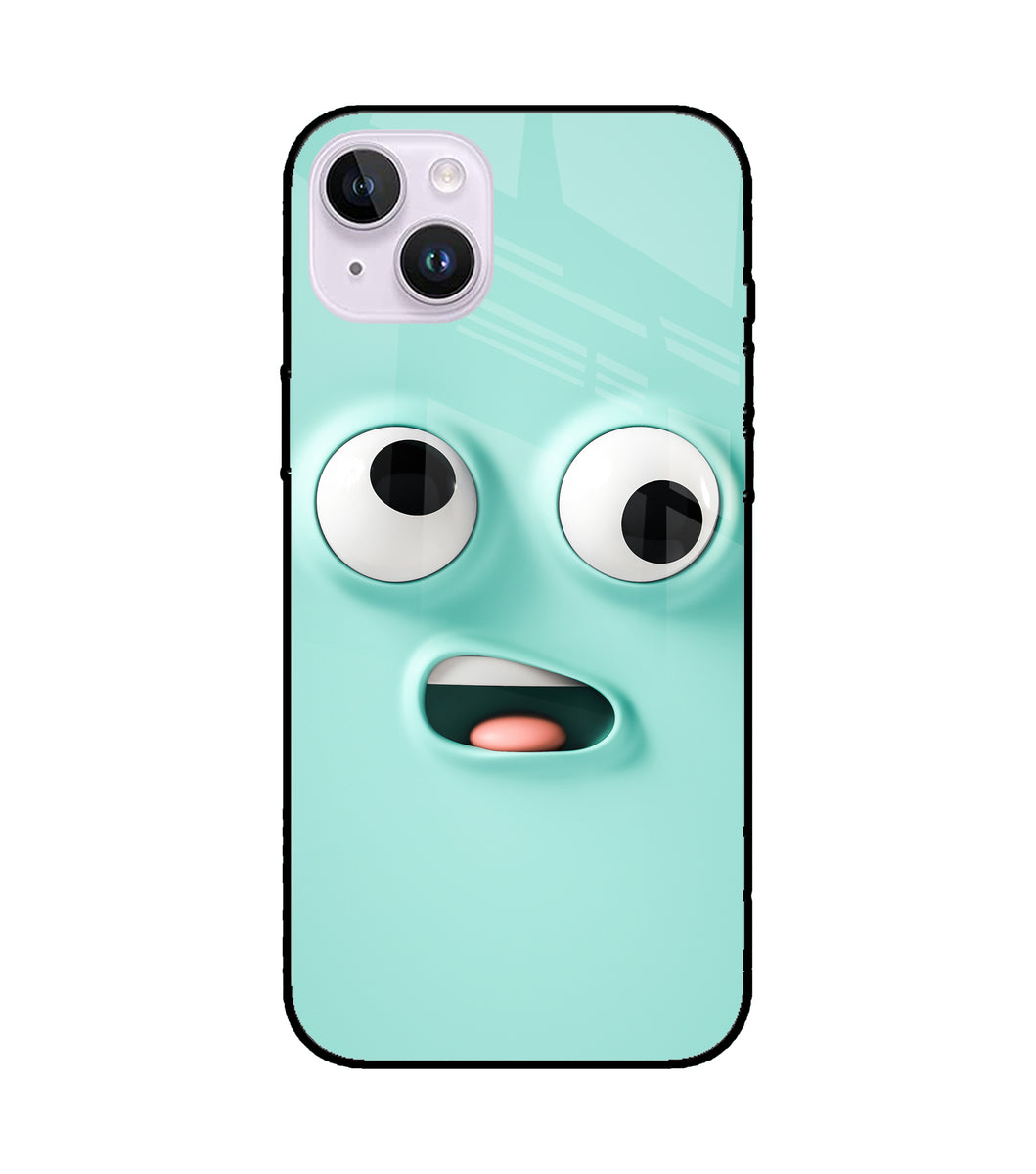 Buy Silly Face Cartoon iPhone 15 Plus Glass Cover at just Rs.149 – Casekaro