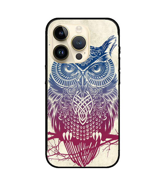 Owl Drill Paint iPhone 15 Pro Glass Cover