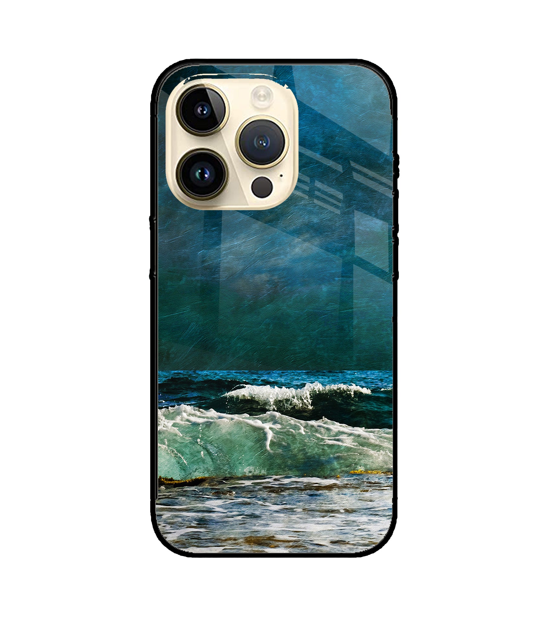 Sea Wave Art iPhone 15 Pro Glass Cover