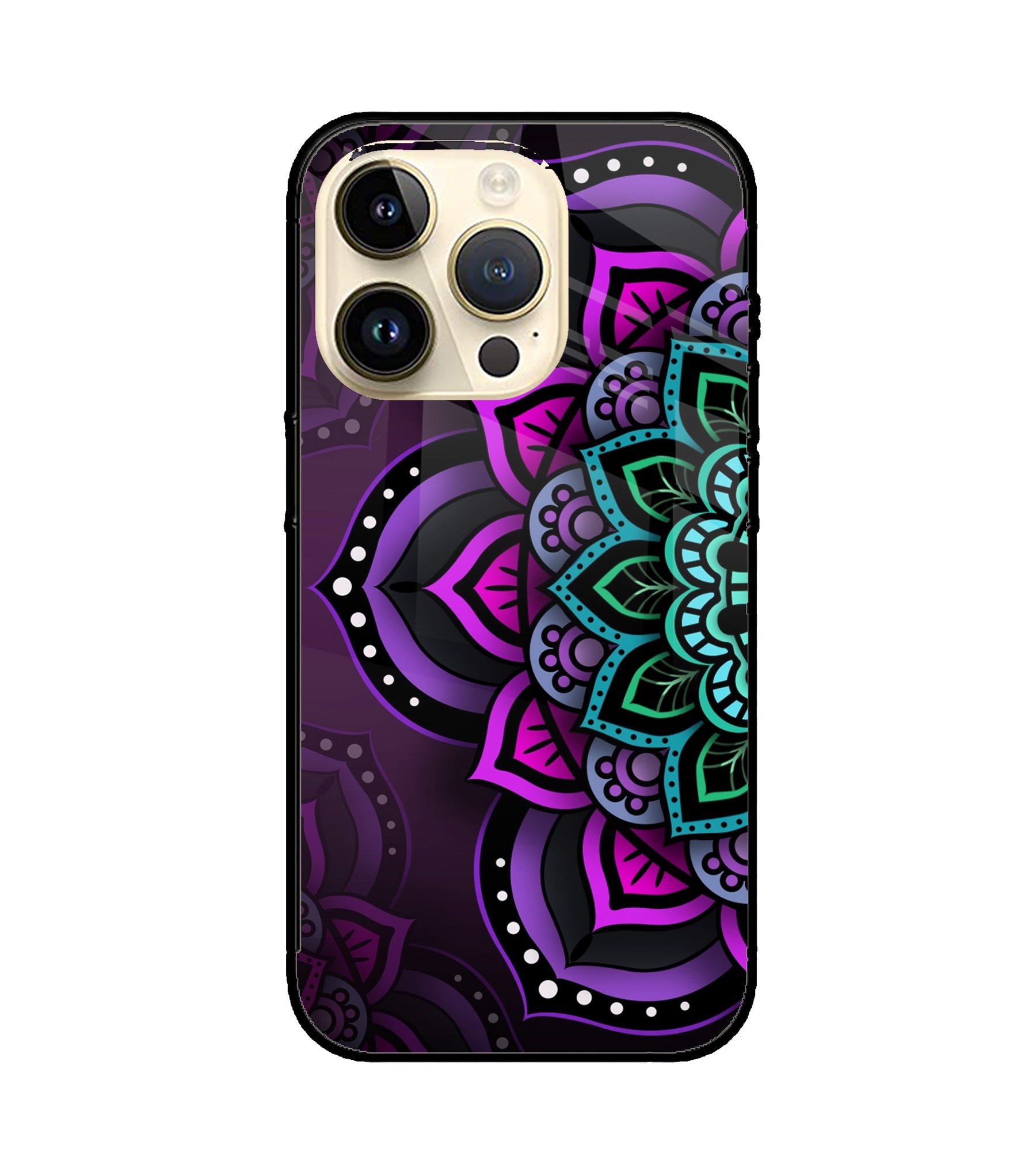 Abstract Rangoli iPhone 15 Pro Glass Cover