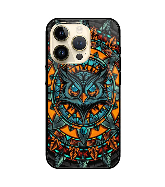 Angry Owl Art iPhone 15 Pro Glass Cover