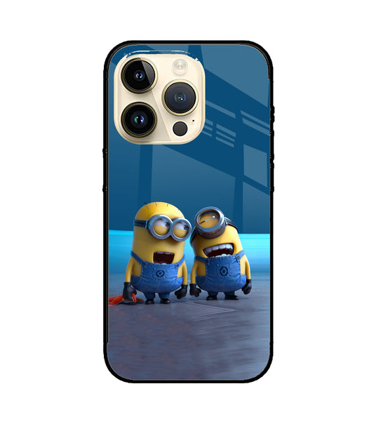 Minion Laughing iPhone 15 Pro Glass Cover