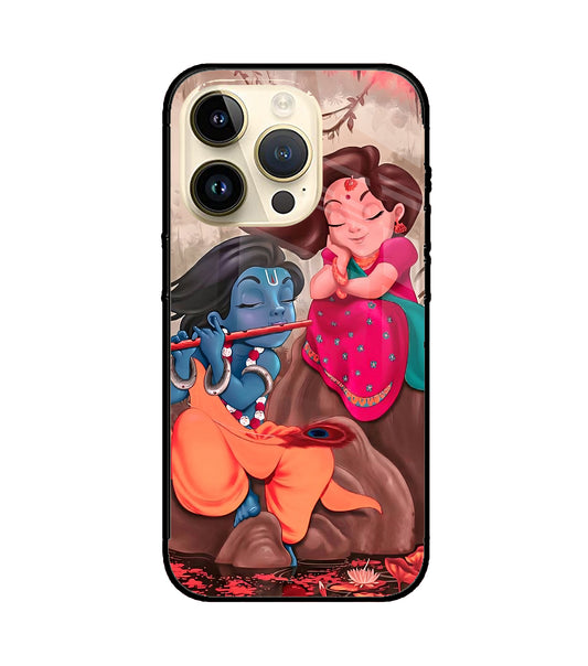 Radhe Krishna iPhone 15 Pro Glass Cover