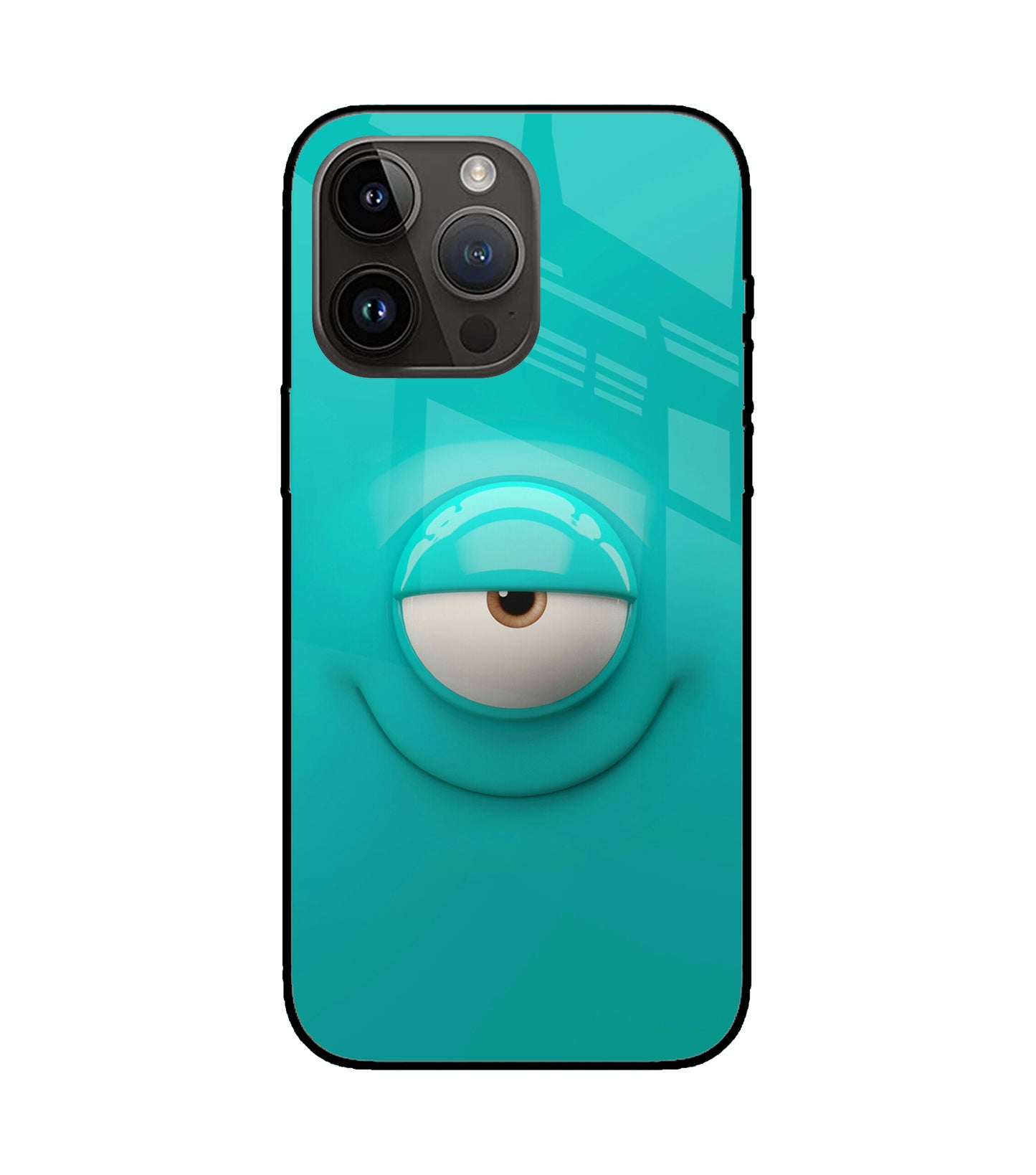 One Eye Cartoon iPhone 15 Pro Max Glass Cover