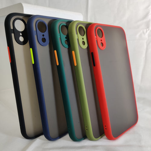 Smoke Silicone iPhone XR Back Cover - Black