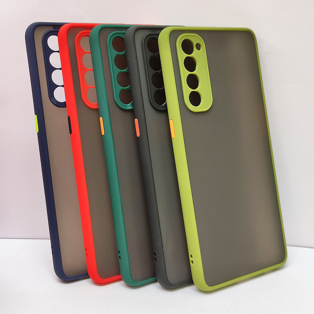 Smoke Silicone Oppo Reno4 Pro Back Cover